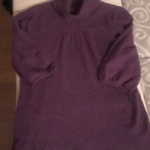 Kensie Purple Wool Mohair Sweater Top L